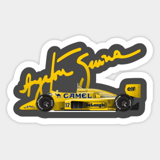 Ayrton Senna's Lotus 99T Illustration Sticker